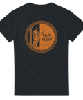 Antik grekisk illustration med graffiti-text på svart t-shirt