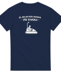 Kaxigt motiv för bilentusiaster med text om elbilar på tivoli – marinblå t-shirt
