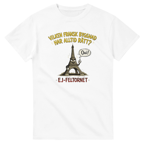 Ett levande Eiffeltorn som säger Oui – t-shirt med roligt citat och pappahumor