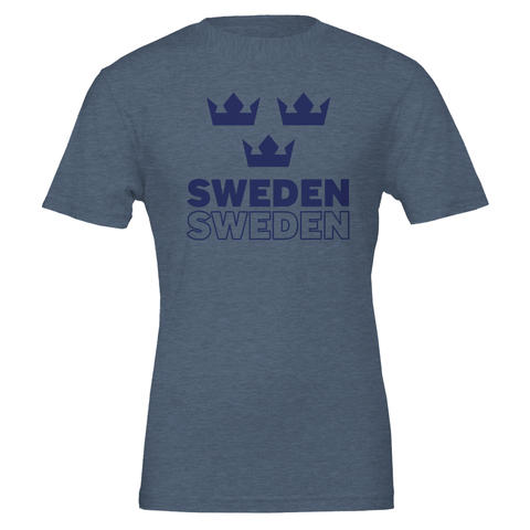 Sverige Tre Kronor design t-shirt fotboll hockey support