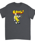 Mörkgrå t-shirt med retro illustration av en cool banan