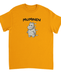 Humoristiskt motiv av en mumie i tecknad stil – rolig t-shirt för vuxna