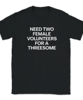 Svart t-shirt med kaxigt statement-tryck i vit typografi