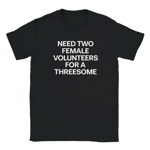 Svart t-shirt med kaxigt statement-tryck i vit typografi