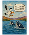 Klassiskt tecknad naturscen med ordvitsen Jaså är det valår i år