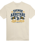 Vintageinspirerat tryck Svensk Arbetare med kronor – t-shirt med stolthet