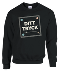 Grafisk illustration för personligt tryck på svart sweatshirt – profilkläder