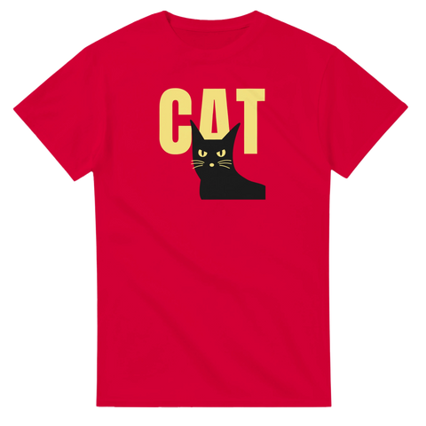 rolig katt t-shirt Cat i minimalistisk stil