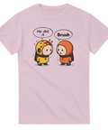 Söt imposter-design med misstänksamma astronauter på en rosa t-shirt