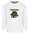 Tröja för barn med humoristiskt dinosauriemotiv och retroinspirerad text