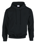 Raggarsvin Doftgran-tryck med grön gran och text på svart hoodie med känguruficka.