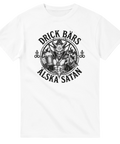 Ockult illustration av djävul med ölglas – grafisk t-shirt med satanistiskt motiv