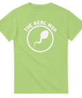 Rolig t-shirt med vinnarmotiv och texten The Real MVP på ljusgrön bakgrund