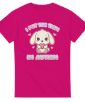 Kawaii-illustration av söt kanin med hjärta på ceriserosa t-shirt