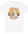 Retro illustration av en isbjörn som dricker öl – grafisk t-shirt