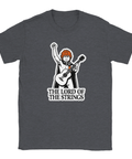 The Lord of the Strings motiv med Ed Sheeran-tema på en mörkgrå t-shirt
