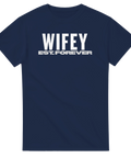 Wifey" textdesign vit t-shirt dam