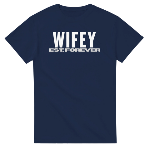 Wifey" textdesign vit t-shirt dam