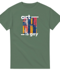 T-shirt med konstmotiv och texten Art Is Gay