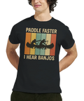 T-shirt Original - Paddle Faster I Hear Banjos – t-shirt med unikt designtryck