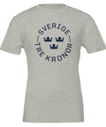 Sverige Tre Kronor-motiv på vit t-shirt herr