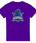 hockey t-shirt Donkey Bluefurrs lila med grafisk åsnelogga