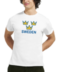 vit t-shirt sweden tre kronor symbol