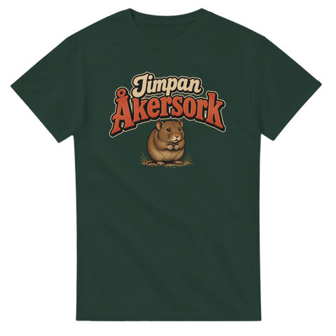 Grafiskt motiv av en liten sork och humoristiskt citat – t-shirt med attityd