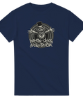 Creepy karaktär med obehagligt leende och citat – horror t-shirt