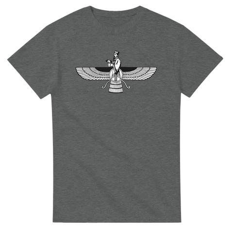 Zoroastrisk Farvahar symbol forntida persisk kultur t-shirt