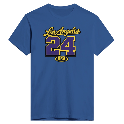 T-shirt med basketinspirerat tryck och tydlig Los Angeles-identitet