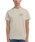 Beige t-shirt med ett diskret och modernt Shirty Casual brösttryck
