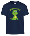 Tecknad dino-illustration i lekfull stil för barn – t-shirt med tryck