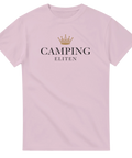 Roligt statement-tryck med kunglig krona på ljusrosa t-shirt