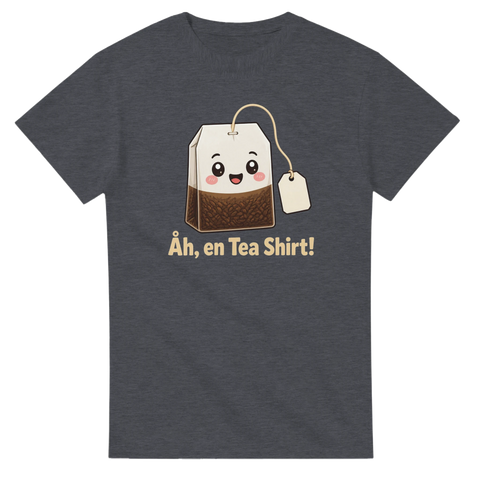 Kawaii illustration av en glad tepåse – rolig t-shirt med ordvits