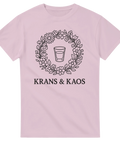 Svensk sommarhumör med Krans & Kaos tryck – ljusrosa t-shirt
