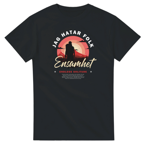 Rolig statement-t-shirt Jag hatar folk i blå färg