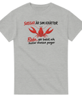Politisk humor med kräftmotiv och syrligt citat – gråmelerad t-shirt