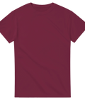 Stilren enfärgad t-shirt i vinröd nyans utan tryck