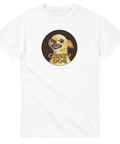 rolig t-shirt Crazy Dog vit tröja med galet hundmotiv