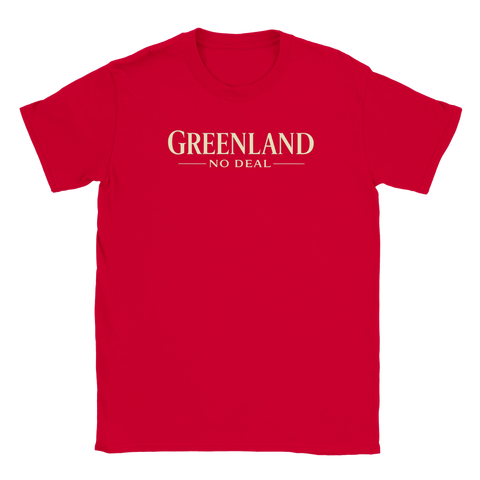 Röd t-shirt med provokativt statement och stilren typografi