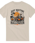Retro sommar- och halloweendesign med palmer och pumpar – grafisk t-shirt