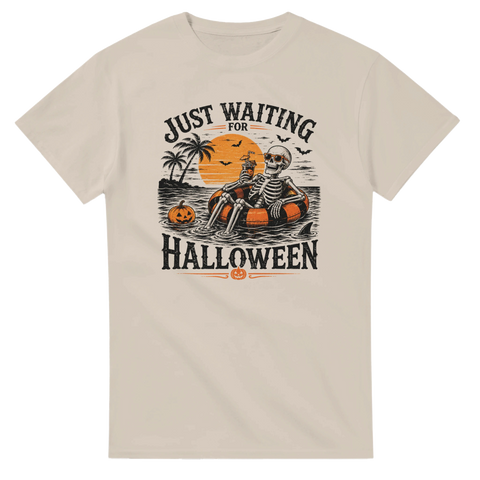 Retro sommar- och halloweendesign med palmer och pumpar – grafisk t-shirt