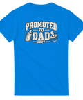 T-shirt med texten Promoted to Dad 2027, napp och nappflaska