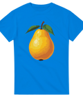 T-shirt med färgstarkt pärontryck och konstnärlig skuggning