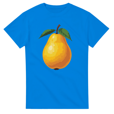 T-shirt med färgstarkt pärontryck och konstnärlig skuggning