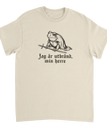 Medeltida illustration av groda med svärd – grafisk t-shirt med text