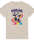 Charmigt motiv av en glad panda med pan-flaggan – HBTQ-t-shirt med tryck