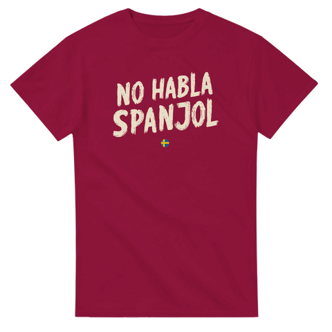 Vintageinspirerad design med texten No Habla Spanjol – rolig t-shirt