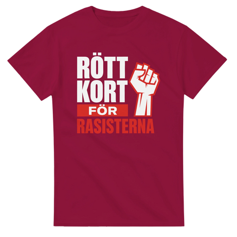 Solidaritetssymbol med knuten näve – politisk t-shirt mot rasism